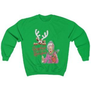 SBC Grandma Got Run Over By A Reindeer Green Crewneck Sweatshirt